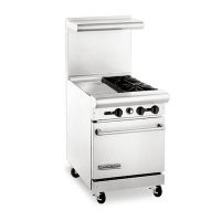 American Range Commercial Gas Range with Griddle AR12G-2B - 111,000 BTU/Hr