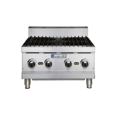 Eurodib Commercial Gas Hot Plate HP424 - 120000BTU/Hr