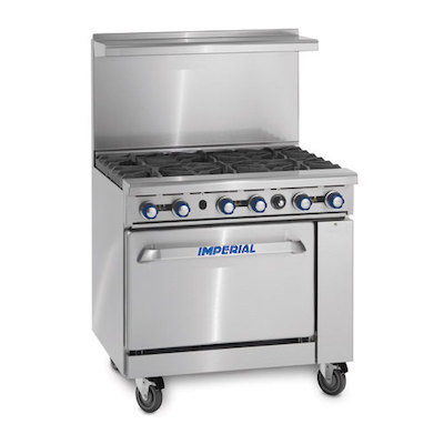 Imperial Commercial Gas Range with Griddle IR-4-G12 - 183000 BTU/Hr