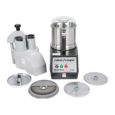 R301-ULTRA-DICE Robot Coupe Continuous Feed Food Processor R301-ULTRA-DICE - 3.5 Qt Stainless Steel Bowl