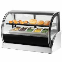 40856 Vollrath Curved Glass Countertop Heated Display Case 40856 - 48"