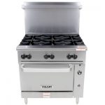 36S-6BP Vulcan Commercial Gas Range with Standard Oven Base 36S-6BP - 176,000 BTU/Hr