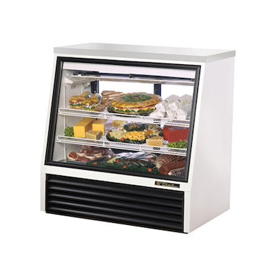TRUE Floor Display Refrigerator TSID-72-3 - 72", Angled
