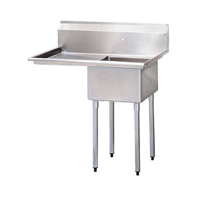 TSS-1818-L18 Thorinox One Compartment Sink - Left Drain Board TSS-1818-L18 - 18"x18"x11"