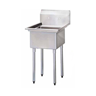 TSS-2424-0 Thorinox One Compartment Sink - No Drain Board TSS-2424-0 - 24"x24"x14"