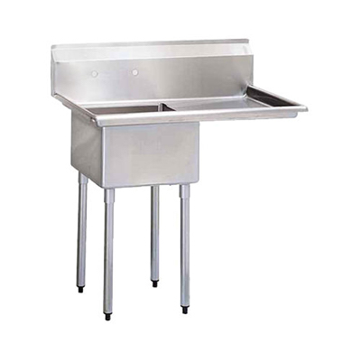 TSS-1818-R18 Thorinox One Compartment Sink - Right Drain Board TSS-1818-R18 - 18"x18"x11"