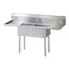 TDS-1818-RL18 Thorinox Two Compartment Sink - Two Drain Boards TDS-1818-RL18 - 18"x18"x11"