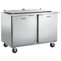 Traulsen Refrigerated Sandwich Prep Table UST6012LR-SB - Two Door, Stainless Steel Back
