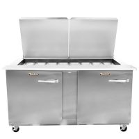 Traulsen Refrigerated Sandwich Prep Table UST6024LL-SB - Two Door
