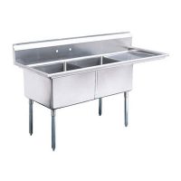 TDS-1818-R18 Thorinox Two Compartment Sink - Two Drain Boards TDS-1818-R18 18"x18"x11"