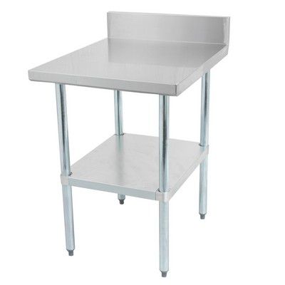 DSST-2424-BK Thorinox Stainless Steel Work Table With Backsplash DSST-2424-BK - 24"