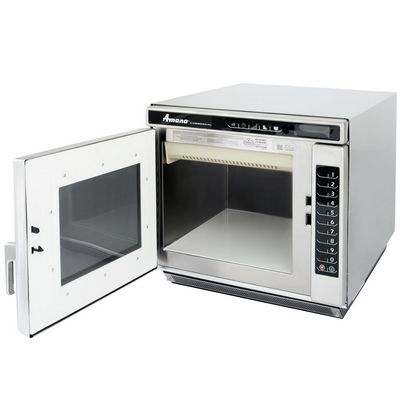 amana rc22s2 heavy duty commercial microwave oven door open