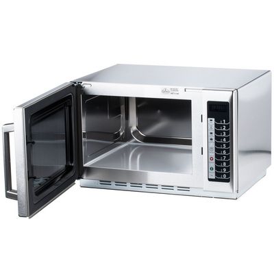 amana rcs10ts moderate duty commercial microwave oven door open