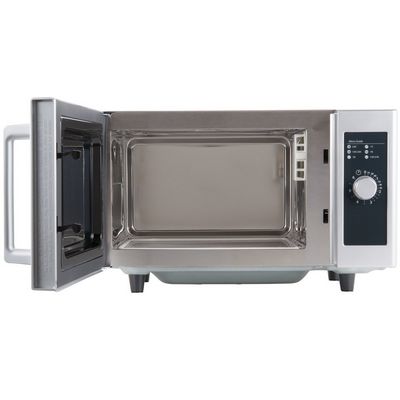 amana rms10ds moderate duty commercial microwave oven door open
