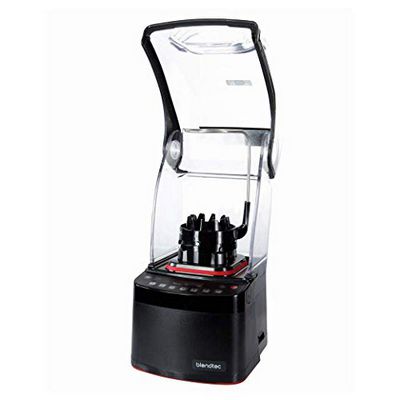 blendtec stealth-895 nbs beverage blender with sound enclosure opened jar