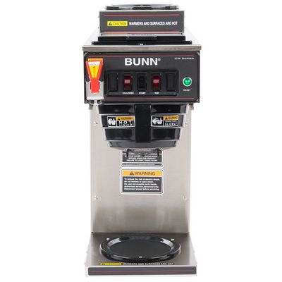 bunn cwtf15-2 automatic decanter coffee brewer front view