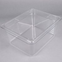 Cambro Camwear 1/2 Size Clear Polycarbonate Drain Shelf 26CW135 - 6in Deep