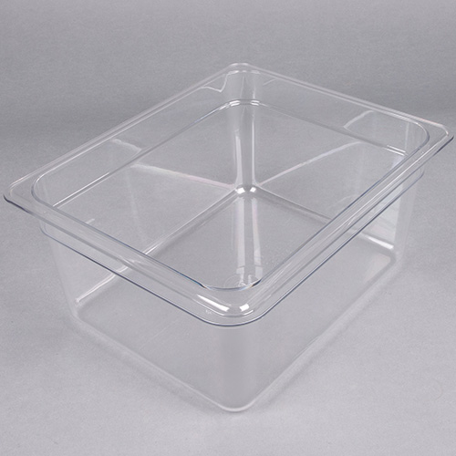 Cambro Camwear 1/2 Size Clear Polycarbonate Drain Shelf 26CW135 - 6in Deep