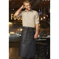 Chefworks ALWWT021-BNB-0 Boulder Bistro Apron - Black-Brown