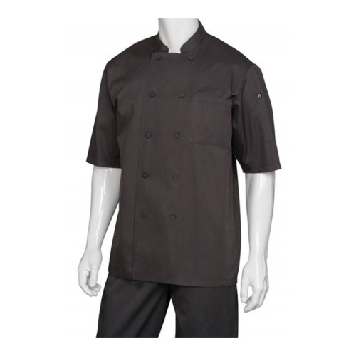 Chefworks S100-BLK-S Chef Shirt - Black