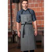 Chefworks AB038-BLK-0 Portland Adjustable Chefs Apron - Black