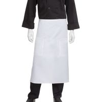 Chefworks 122A-WHT Two Pocket Bistro Apron - White