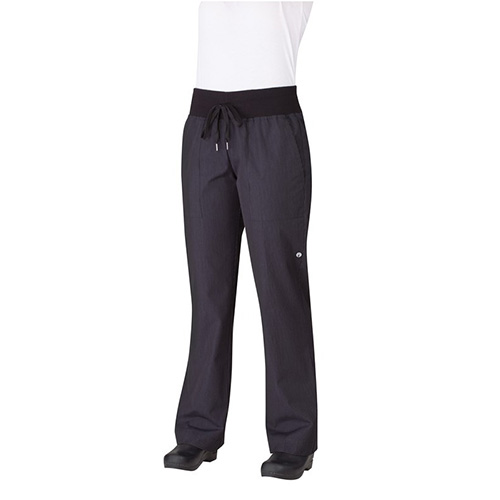 Chefworks PW004-PNS-S Womens Comfi Pants - Pinestripe