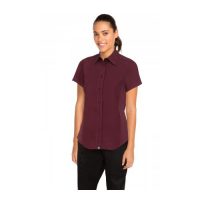Chefworks CSWV-MER-M Womens Universal Shirt - Merlot
