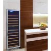 eurodib usf128d glass door wine merchandiser in kitchen