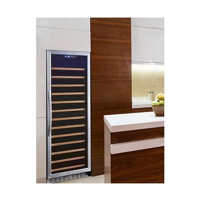 eurodib usf128s glass door wine merchandiser in kitchen
