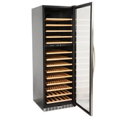 eurodib usf168d glass door wine merchandiser door open