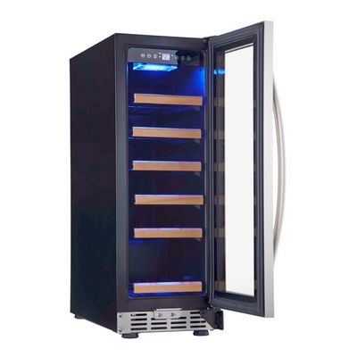 eurodib usf18s glass door wine merchandiser door open