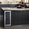 eurodib usf33d glass door wine merchandiser in kitchen