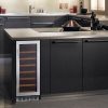 eurodib usf33s glass door wine merchandiser in kitchen