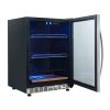 eurodib usf54bc glass door wine merchandiser door open