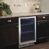 eurodib usf54bc glass door wine merchandiser in kitchen