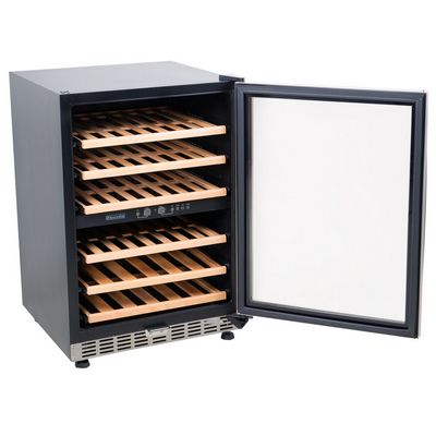 eurodib usf54d glass door wine merchandiser door open