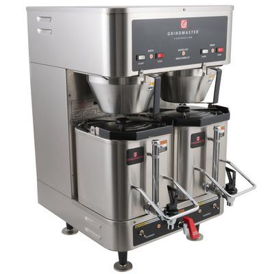 grindmaster p400e dual shuttle coffee brewer front view