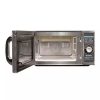 sharp r-21lcf moderate duty commercial microwave oven door open