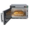 sharp r-cd1800m heavy duty commercial microwave oven door open
