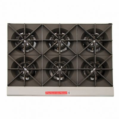 star max 606hf commercial gas hot plate top view
