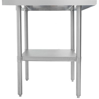 thorinox dsst-2430-ss stainless steel work table side view
