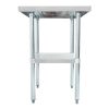 thorinox dsst-3018-gs stainless steel work table side view