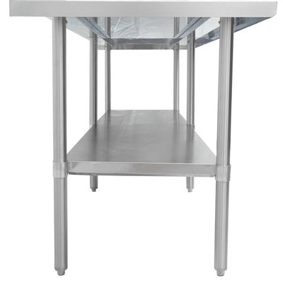 thorinox dsst-3084-ss stainless steel work table side view