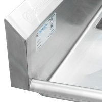 thorinox tds-1818-l18 two compartment sink left drain board welding