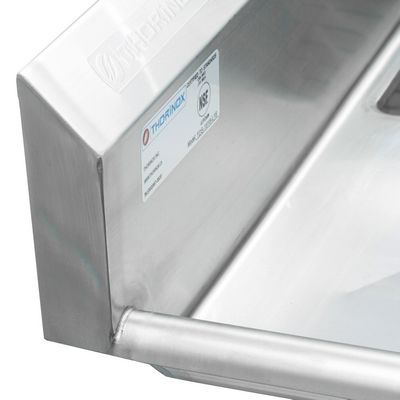 thorinox tds-1818-l18 two compartment sink left drain board welding