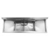 thorinox tds-1818-rl18 two compartment sink two drain boards top view
