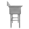 thorinox tds-2424-r24 two compartment sink two drain boards side view