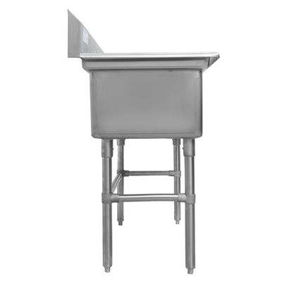thorinox tds-2424-r24 two compartment sink two drain boards side view