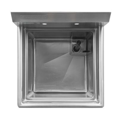 thorinox tss-1818-0 one compartment sink no drain board top view